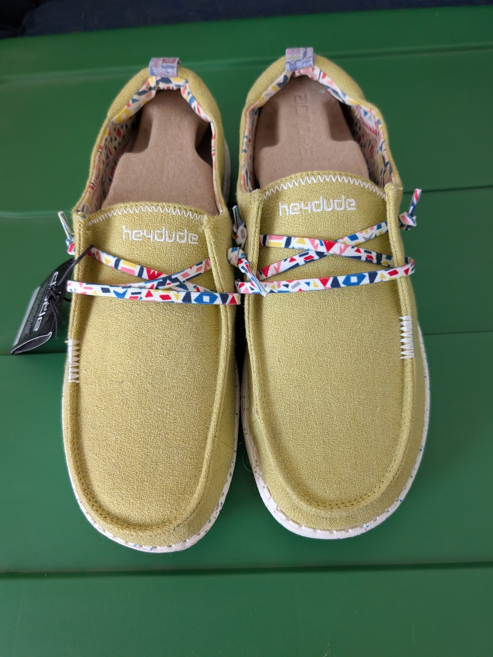 Hey Dude Wendy's Canvas Shoes in Olive Green Women's 10